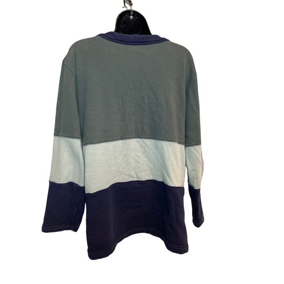 Talbots Vintage V-Neck Cardigan Wide Striped Sweater - Picture 2 of 7